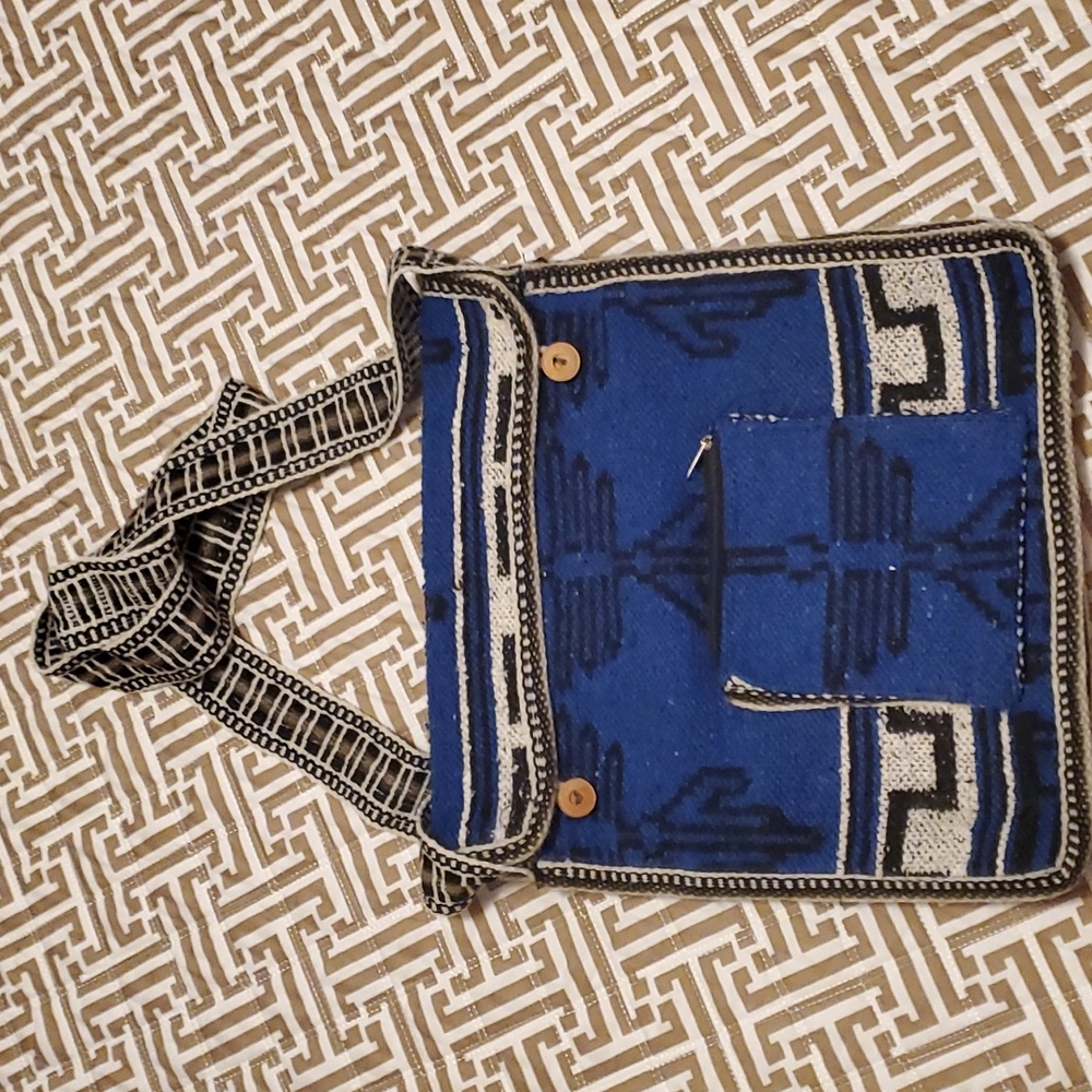 Wool cross body bag